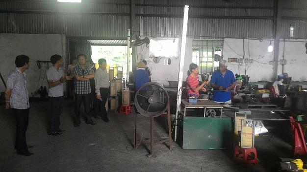 Đoàn công tác kiểm tra thực tế tại HTX Sản xuất và Dịch vụ công nghiệp Phú Hải